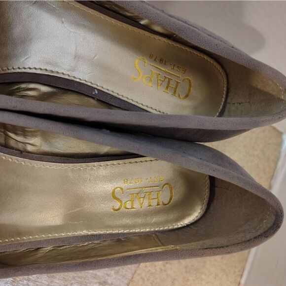 👍 Chaps RL Grey Suede Loafers Size 9.  A11 - Picture 3 of 5